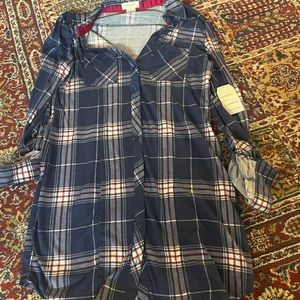 Plaid Long Sleeve Dress